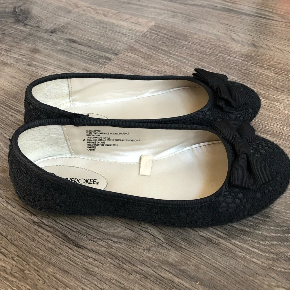 Black flats.